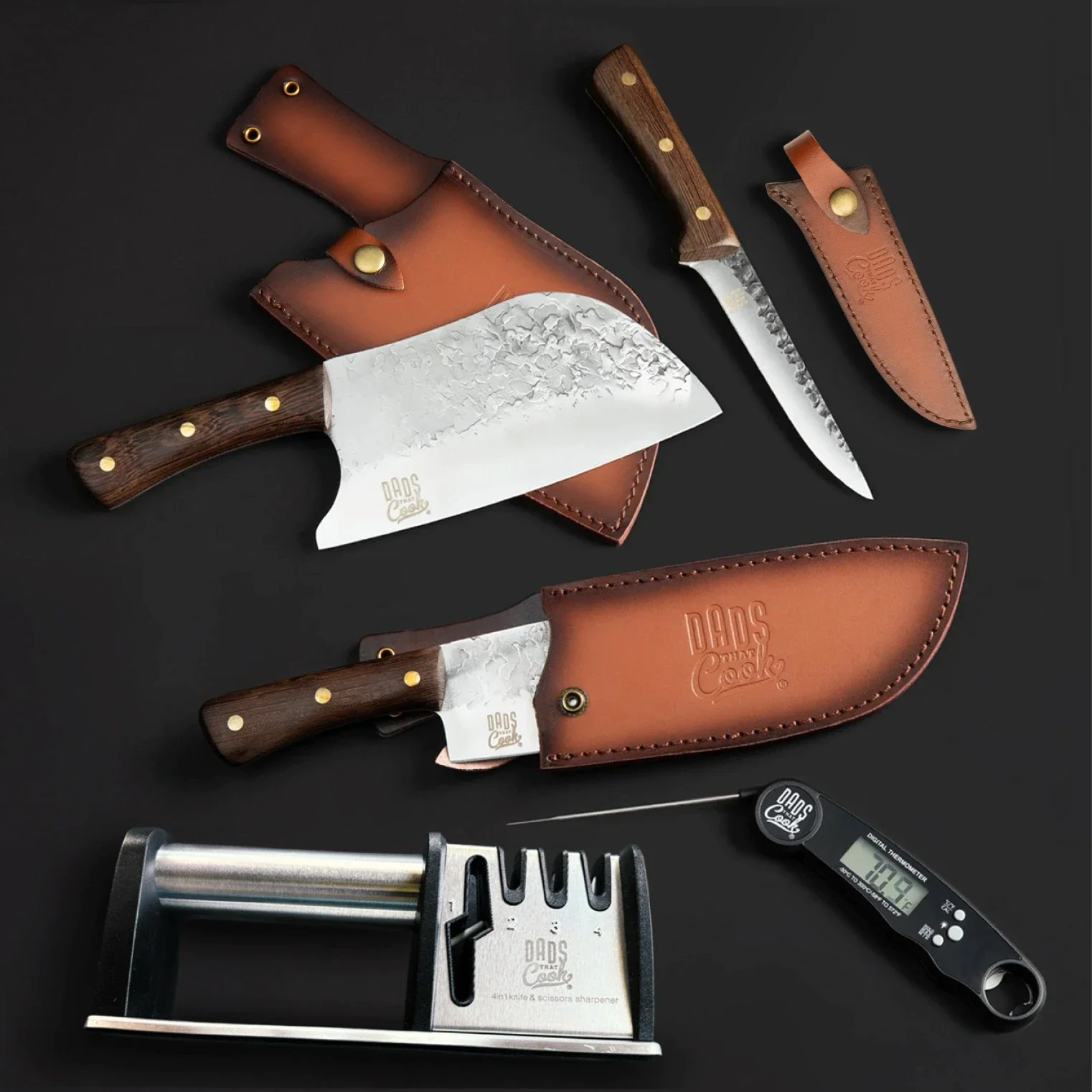 Dads That Cook Deluxe Beast Kit with knives and accessories